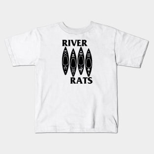 River Rats - Kayaks (Black Flag) punk version Kids T-Shirt